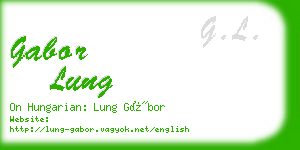 gabor lung business card